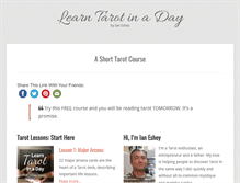 Tablet Screenshot of learntarotinaday.com